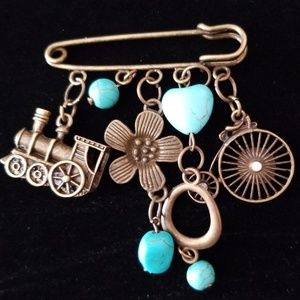 Artisan Handcrafted Found Items Brooch